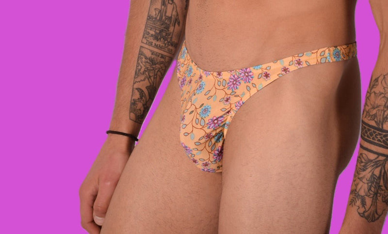 S/M Thongs SMU Mens Underwear Thong Flowers 33332 MX112