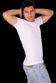 SMALL Calvin Klein Cotton Stretch Round - Neck White T-Shirt MX165