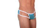 Small Mate Tanning Brazilian TANGA BRIEF Sheer Aqua 30/32''1
