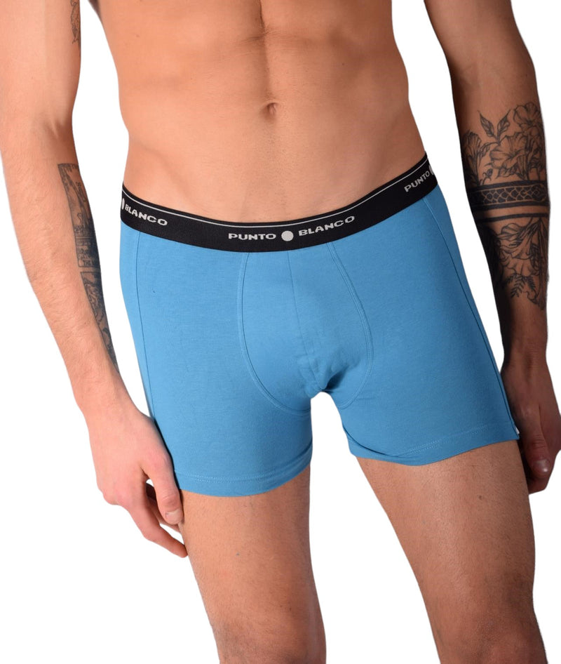 SMALL Mens Punto Blanco Basics Short Boxer Blue 53438 Pu16