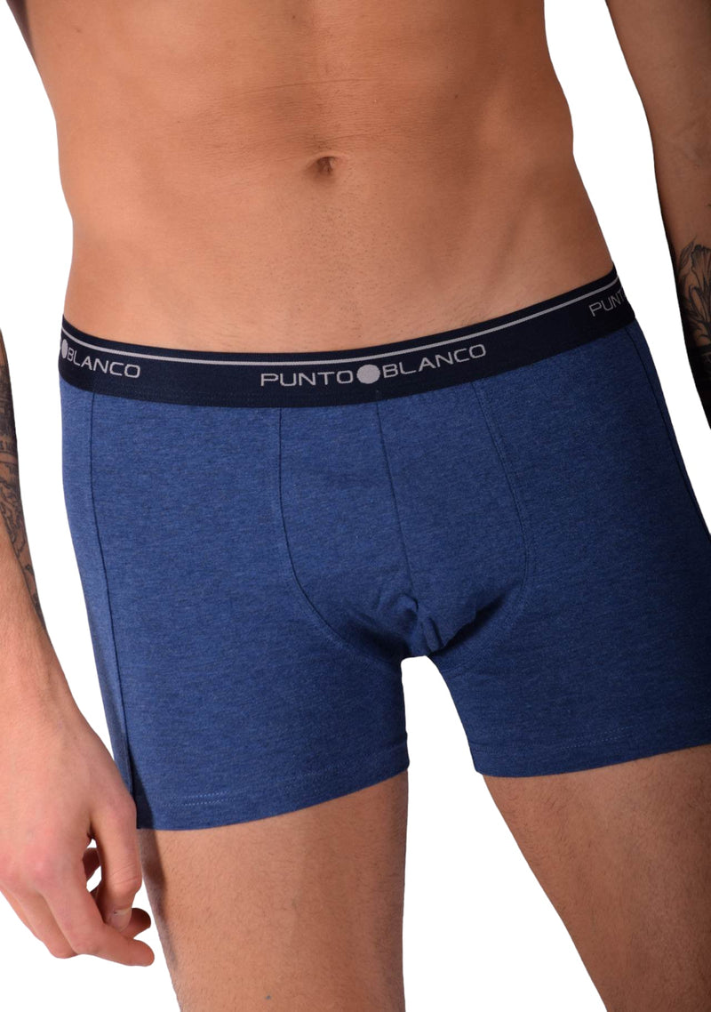 SMALL Mens Punto Blanco Basics Short Boxer Blue 53438 Pu18