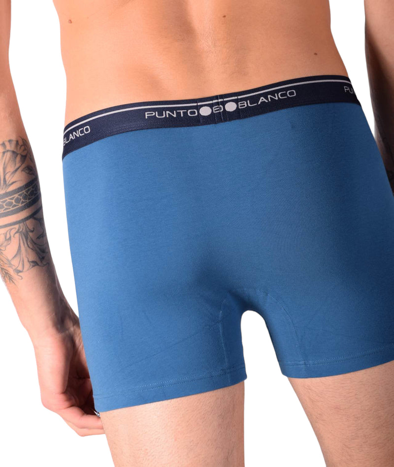SMALL Mens Punto Blanco Basics Short Boxer Blue 53438 Pu20