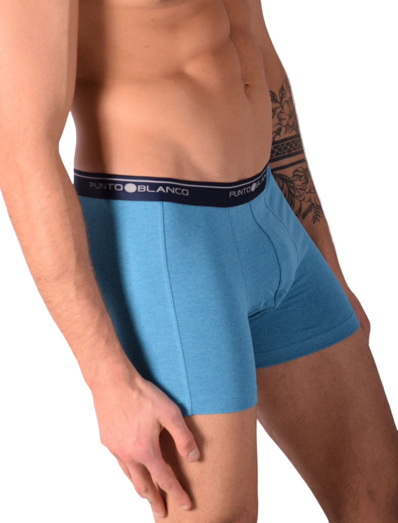 SMALL Mens Punto Blanco Basics Short Boxer Blue 53438 Pu24
