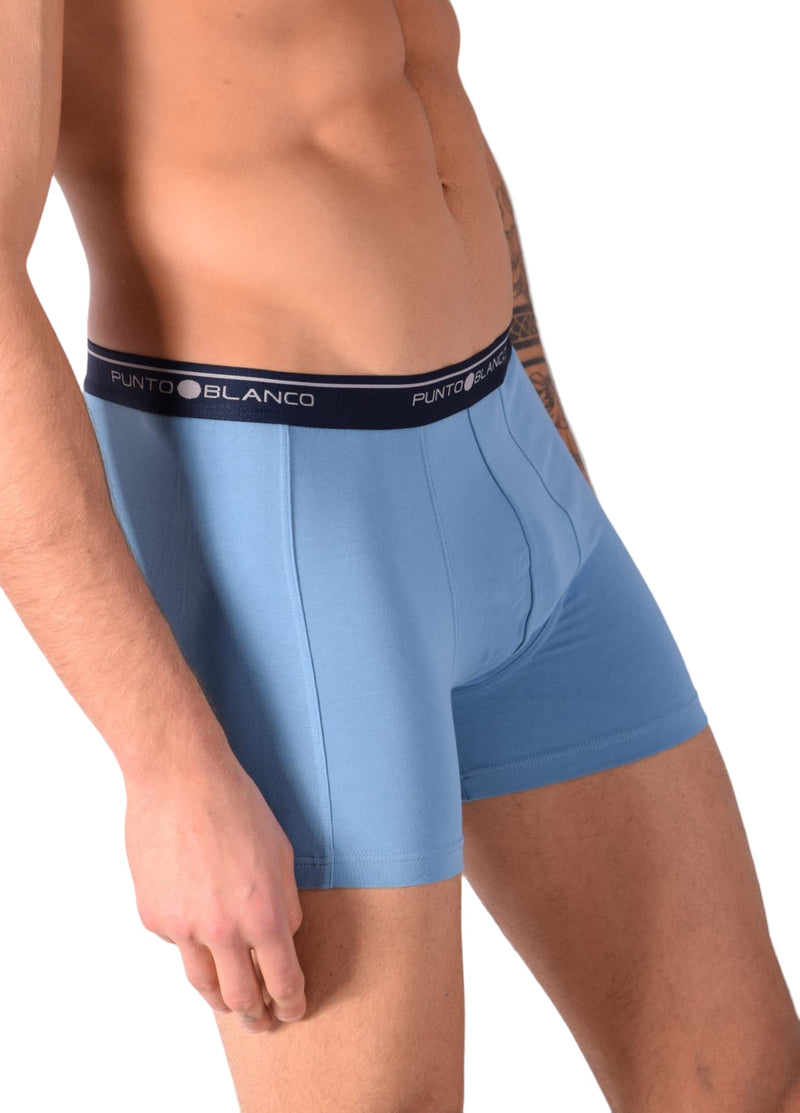 SMALL Mens Punto Blanco Basics Short Boxer Blue 53438 Pu34