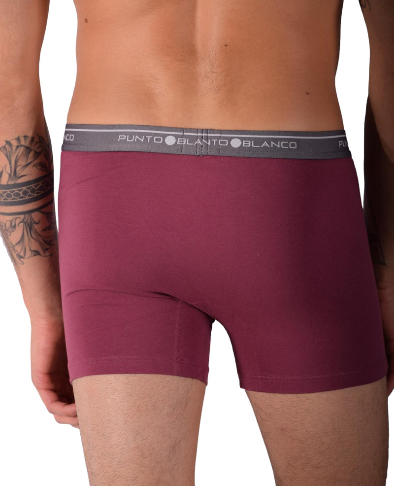SMALL Mens Punto Blanco Basics Short Boxer Burgundy 53438 Pu19