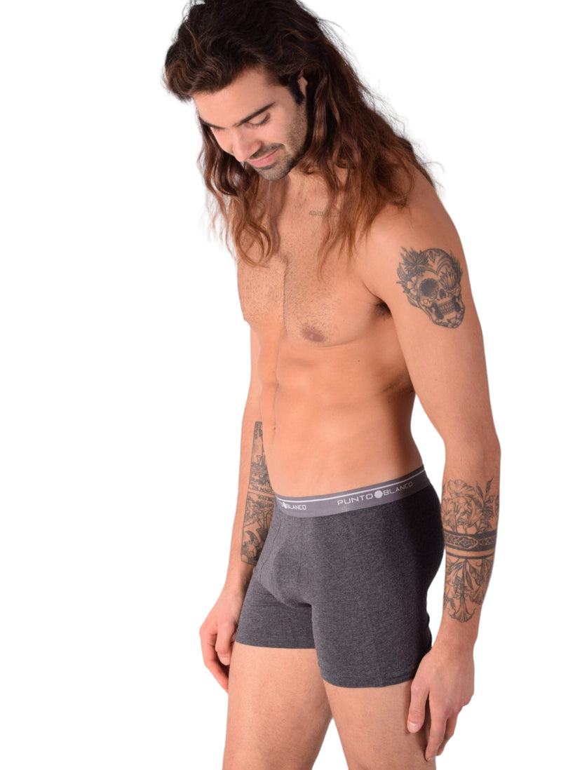 SMALL Mens Punto Blanco Basics Short Boxer Grey 53438 Pu43