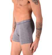 SMALL Mens Punto Blanco Basics Short Boxer Grey Print 53438 Pu33