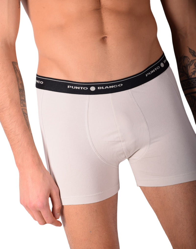 SMALL Mens Punto Blanco Basics Short Boxer Half White 53438 Pu15