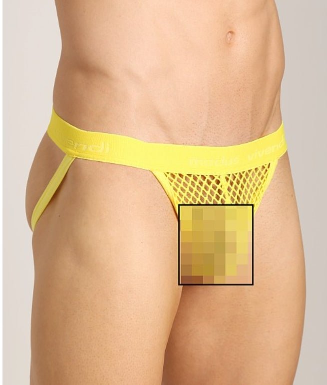 Small Modus Vivendi Jock Sexy French Jockstrap C - Through Yellow 07712 583