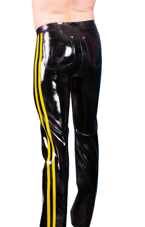 SMALL POLYMORPHE Men's Latex Pants Black Yellow MP-060 16