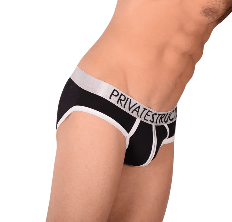 SMALL Private Structure Platinum Black Brief 7 - 554