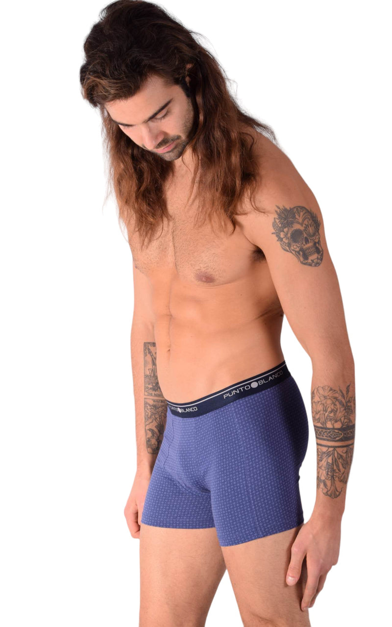 SMALL Punto Blanco Basics Short Boxer Blue Print 53438 Pu325