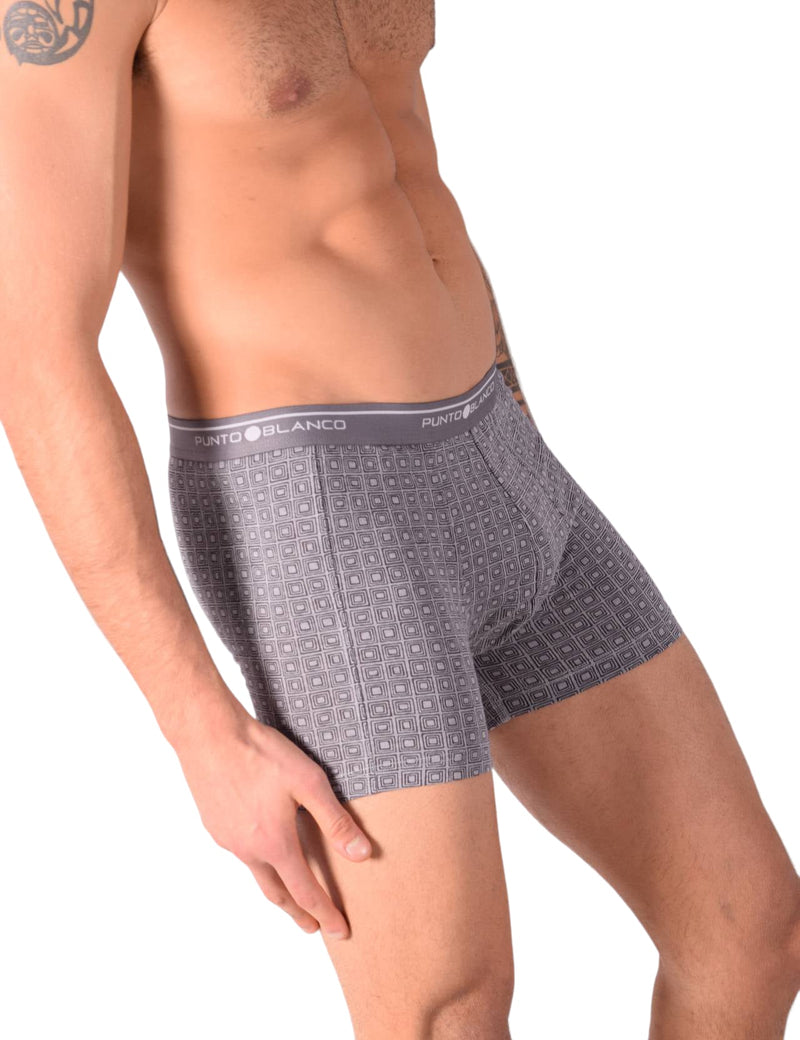 Small Punto Blanco Basics Short Boxer Grey Print 53438 Pu333