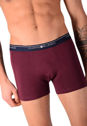 SMALL Punto Blanco Basics Short Boxer Wine 53438 Pu376