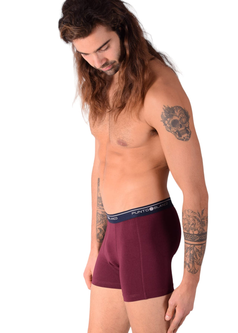 SMALL Punto Blanco Basics Short Boxer Wine 53438 Pu375