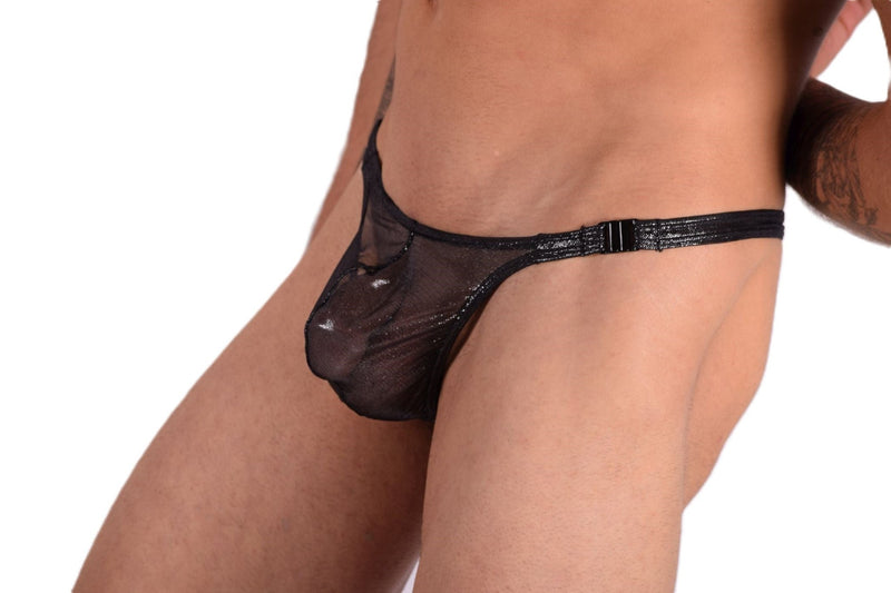 Small SMU Detachable Thong Underwear Sheer Black 33450 MX112