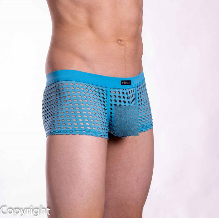 SMALL SMU Sexy men underwear Ventilated Boxer Aqua MX5