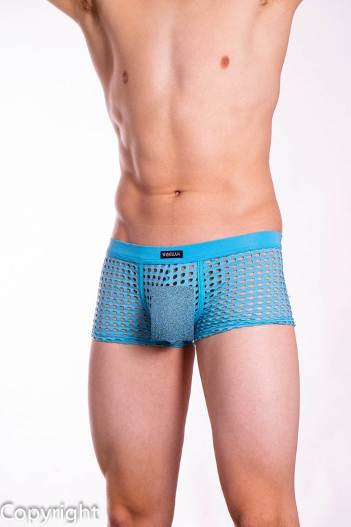 SMALL SMU Sexy men underwear Ventilated Boxer Aqua MX5