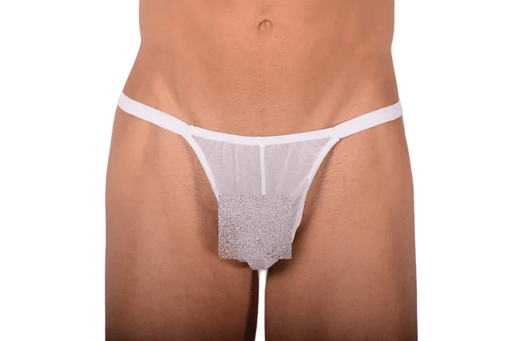 Small SMU Tanning Walking Around Mesh Thong White SX 1006201