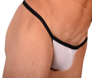 SMALL SMU Tanning Walking around sheer White String MX20 340735