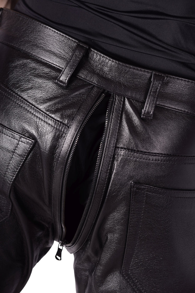 SMU back to front Zip Quick Access Cow Hide Lined Pants 29/31w CH30