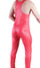 SMU Bodysuit One-Piece WetLook OFull Body With Front Zipper Singlet Red 232561