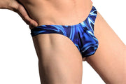 SMU Catch Me Swim Tanning Thong Blue print P01204-H35