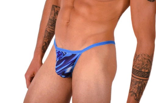 SMU Catch Me Tiny Tanning G - String Blue Smeared H092