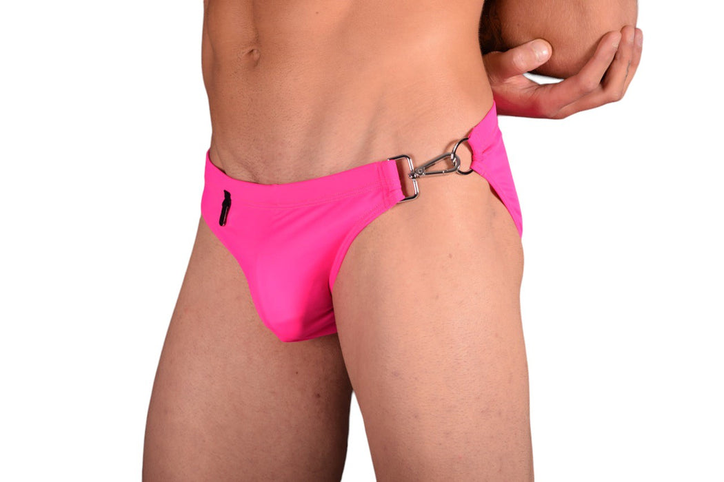SMU Detachable Swim-Brief  Snug Pouch Swimwear Pink MX7