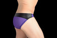 SMU Eye Grabber Leather brief Black Purple P01003 H7