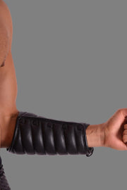 SMU Forearm Pairs Gauntlet Leather Handmade Aviator Laced Guard Wallet Black4