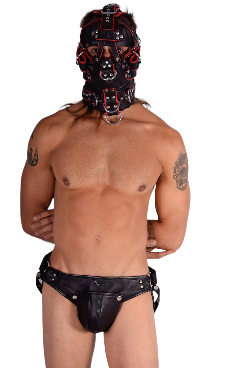 SMU Im Yours Men Leather Heavy duty Red head gear 2