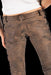 SMU Leather Low Waist Brown ajustable pants 148170 MX9