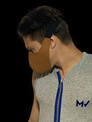 SMU Leather Mask Unisex Top Quality Canadian Leather Tan 1050 24