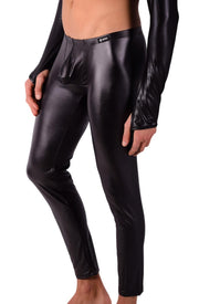 SMU Legging Leather - Look Spandex Pants Black 11757 SX118