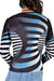 SMU Limited Long Sleeves Shirt 3D Effect Black-Blue 32442 B