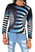 SMU Limited Long Sleeves Shirt 3D Effect Black-Blue 32442 B