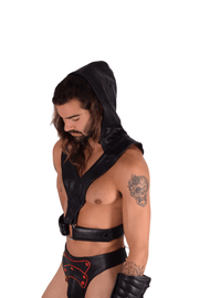 SMU Marcus Black Top Hooded Harness Adjust Small to XL 19735 MX106