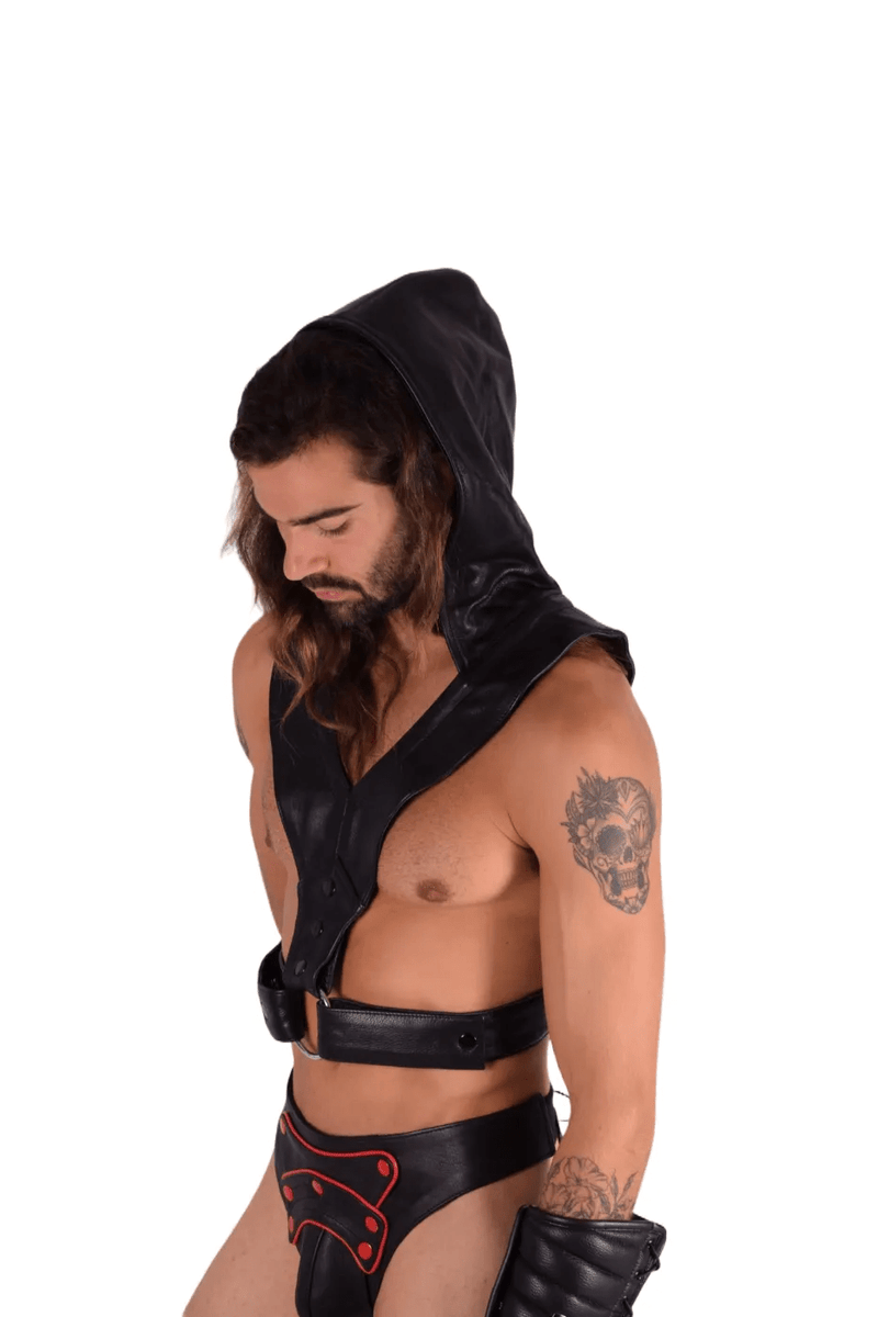 SMU Marcus Black Top Hooded Harness Adjust Small to XL 19735 MX106