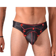 SMU Marcus Removable cod piece black and red  jockstrap 19734