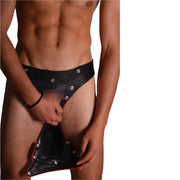 SMU Marcus Removable cod piece black and red  jockstrap 19734