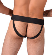 SMU Marcus Removable cod piece black and red  jockstrap 19734