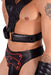 SMU Marcus Removable cod piece black and red  jockstrap
