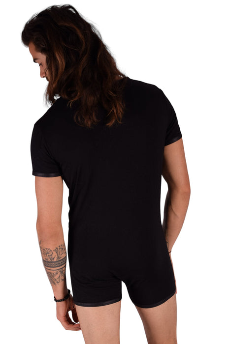 SMU Men Bodysuit Black  S/M Polyamide Cotton 119420 MX3