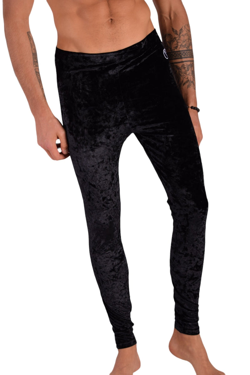 SMU Mens Legging Black Velvety XS/S 12571 MX81