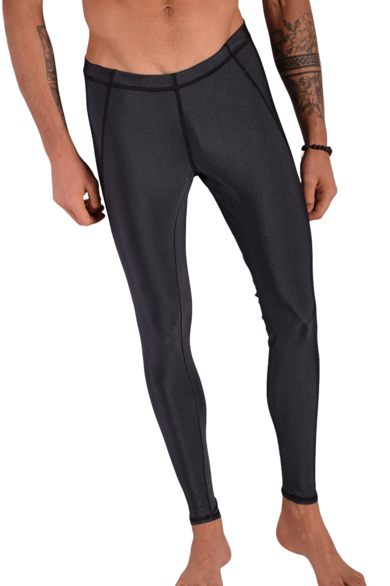 SMU Mens Shiny Charcoal Legging Tight Fit S/M 12560 MX89