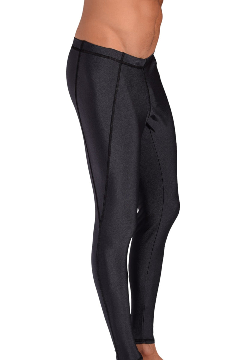 SMU Mens Shiny Charcoal Legging Tight Fit S/M 12560 MX85