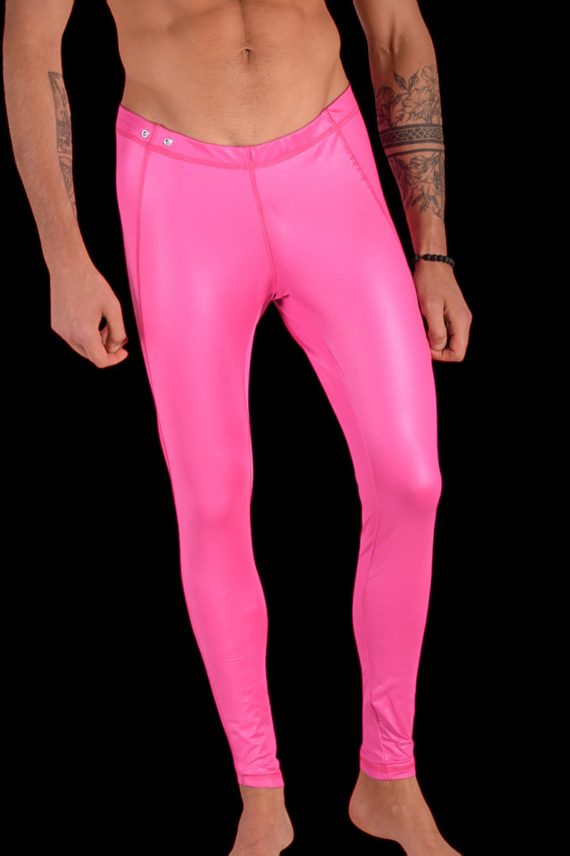 SMU Mens Shiny Pinky Legging Tight Fit S/M 12559 MX87