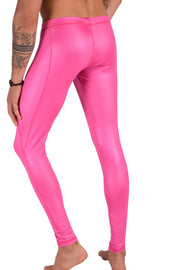 SMU Mens Shiny Pinky Legging Tight Fit S/M 12559 MX810