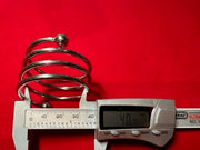SMU Metal Stainless COILED Ring Delay Ejaculation Cage Chastity XL 16531 D